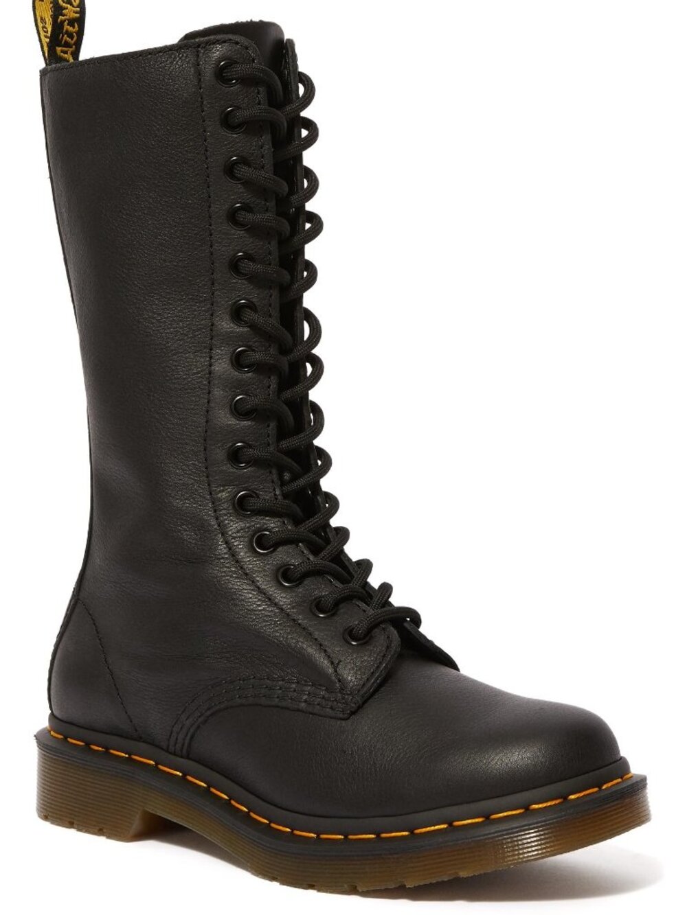 Dr. Martens 1B99 Virginia Leather 14-Eye Zip Boots Black Women’s 7